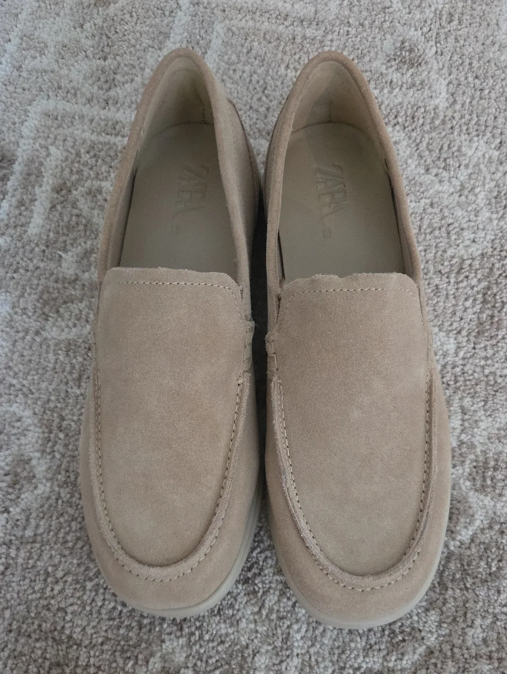 Zara Kids split suede slip-on loafers,never worn.